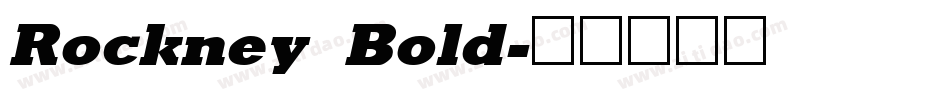 Rockney Bold字体转换